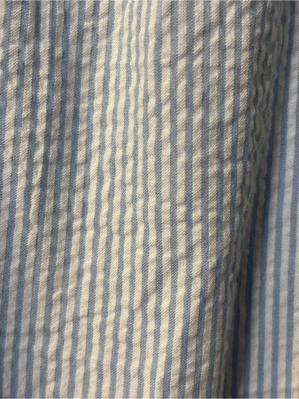 Light Blue Tiered Striped Seersucker Cottage Core Maxi Cotton Skirt Size Medium - Picture 6 of 7